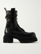 Rick Owens - Bogun Leather Lace-up Boots - Black
