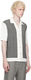 rag & bone White & Black Herringbone Shirt