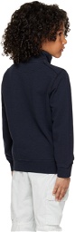 Stone Island Junior Kids Navy Half-Zip Sweatshirt