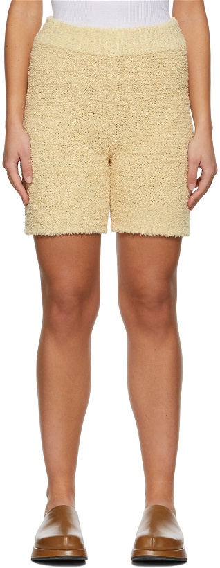 Photo: Missing You Already Beige Towel Yarn Shorts