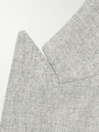 Lardini - Double-Breasted Wool and Cashmere-Blend Flannel Blazer - Gray