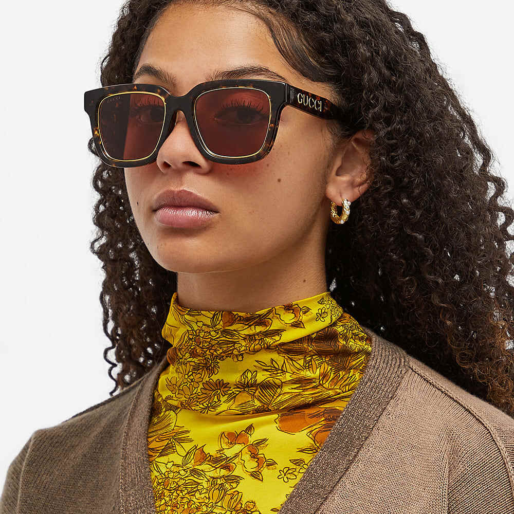 Gucci GG1136SA Women Sunglasses Black/Gold Grey main image 1