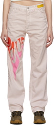Juliet Johnstone SSENSE Exclusive Pink Single Element Hand Painted Trousers