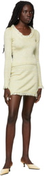 Gauntlett Cheng SSENSE Exclusive Yellow Knit Long Sleeve Bubble Fringe T-Shirt