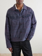 Kartik Research - Gul Embroidered Wool and Silk-Blend Jacket - Purple