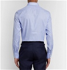 TOM FORD - Sky-Blue Slim-Fit Prince of Wales Checked Cotton Shirt - Blue