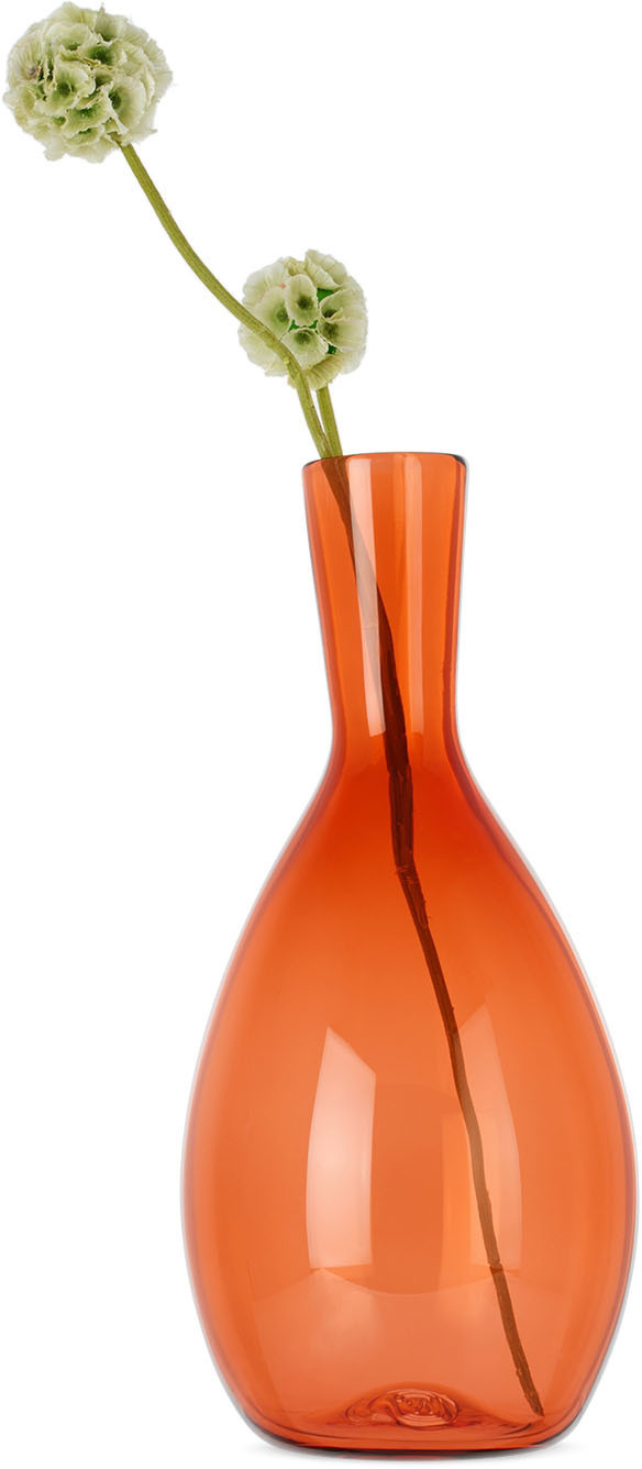 Nate Cotterman SSENSE Exclusive Orange Tall Tilt Flow Decanter