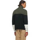 JW Anderson Green Knitted Colorblock Turtleneck