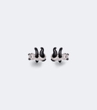 Yvonne Léon Panda 9kt white gold earrings with diamonds