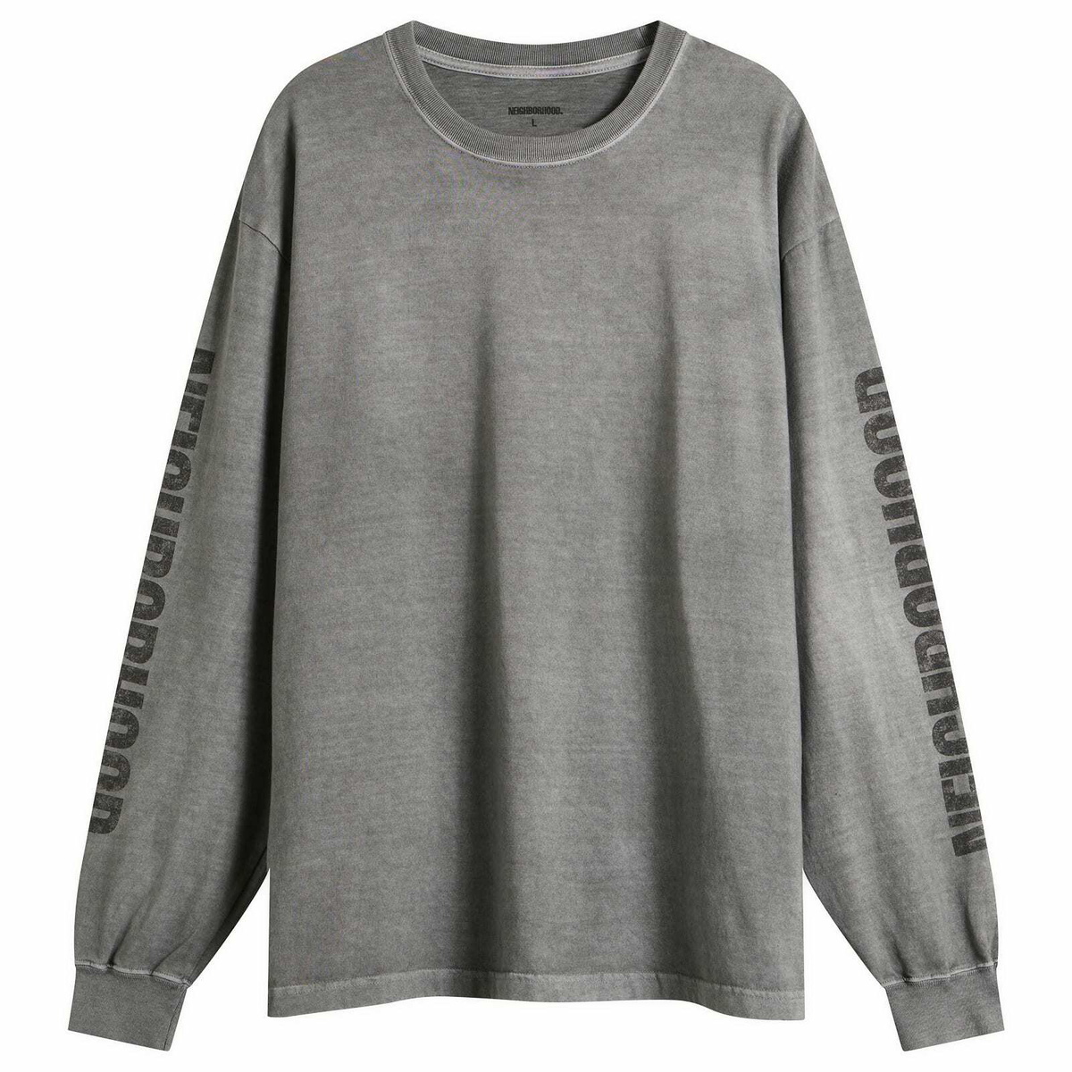 Neighborhood Men's LS-3 Pigment Dyed Long Sleeve T-Shirt in Gray