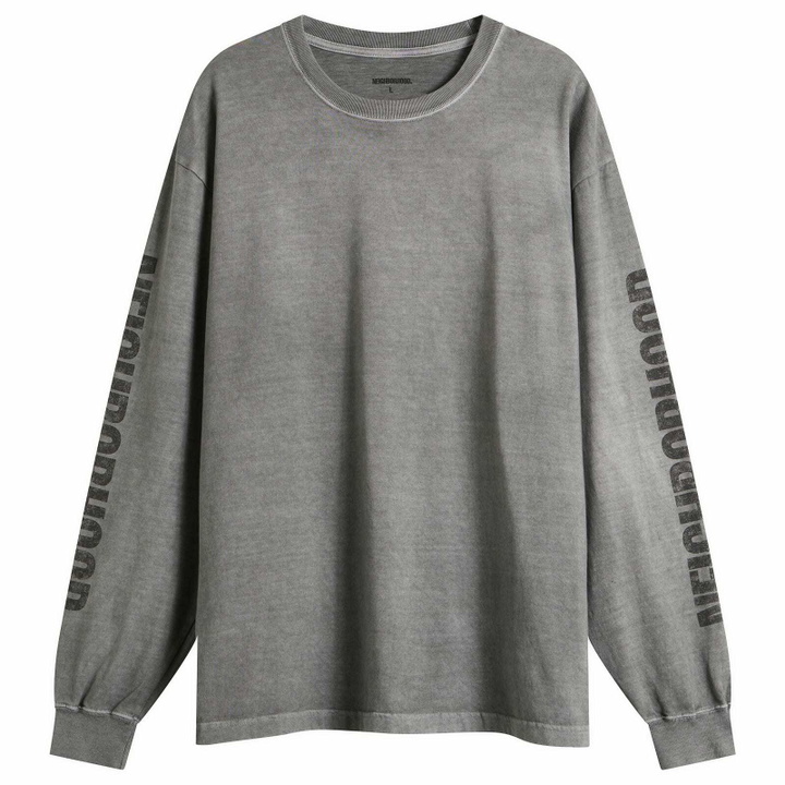Photo: Neighborhood Men's LS-3 Pigment Dyed Long Sleeve T-Shirt in Gray
