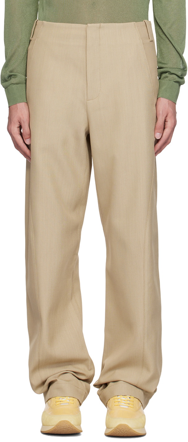 JACQUEMUS Beige La Casa 'Le pantalon Scala' Trousers Jacquemus