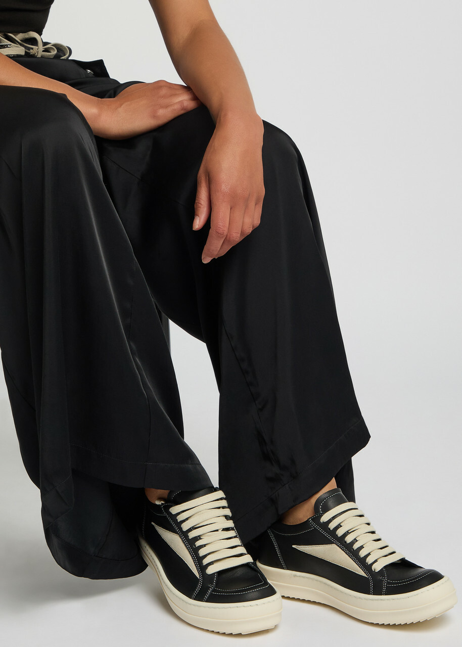 Rick Owens Vintage Panelled Brushed Suede Sneakers Black Other