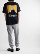 Rhude - Printed Cotton-Jersey T-Shirt - Black