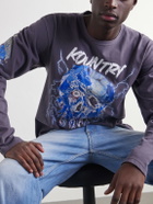 KAPITAL - Printed Cotton-Jersey T-Shirt - Purple