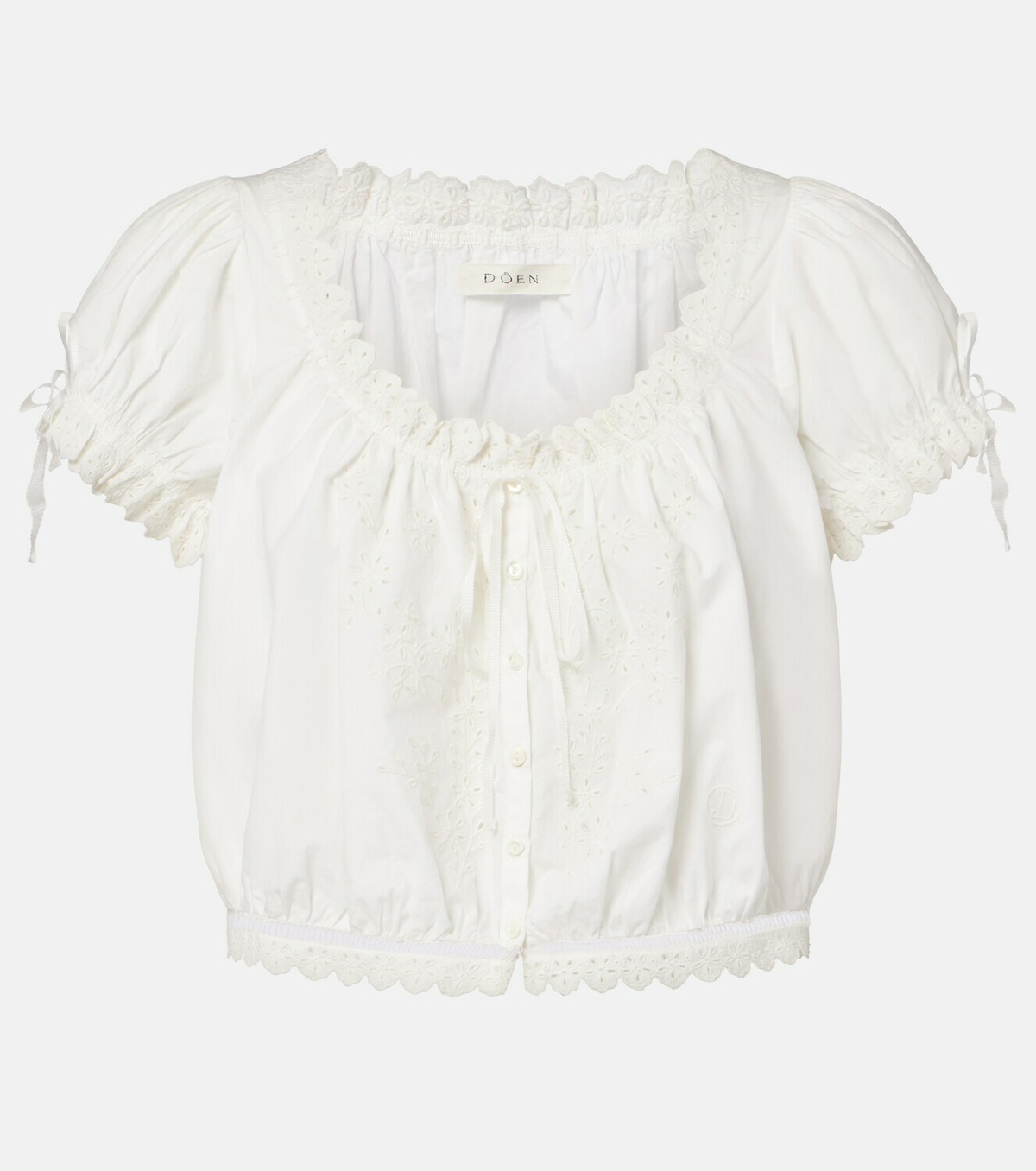 Dôen Nera embroidered cotton top