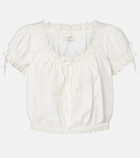 Dôen Nera embroidered cotton top