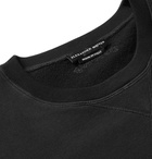 Alexander McQueen - Zip-Detailed Shell-Panelled Fleece-Back Cotton-Jersey Sweatshirt - Men - Black