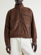 Auralee - Silk-Fleece Half-Zip Sweatshirt - Brown