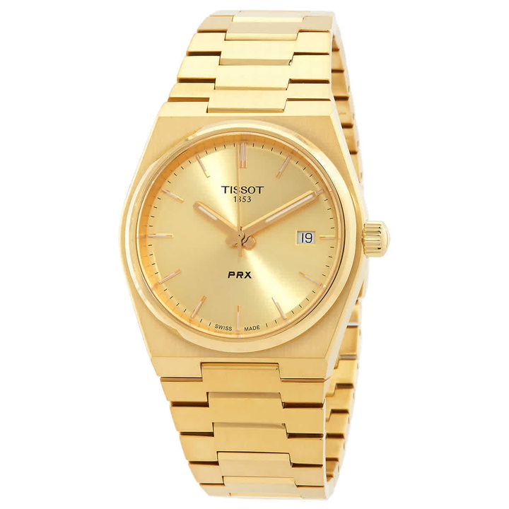 Photo: Tissot PRX Quartz Champagne Dial Unisex Watch T1372103302100