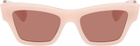 Jil Sander Pink Oliver Peoples 'Edition 3' Cat Eye Sunglasses