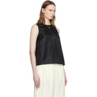 Loulou de Saison Black Gema Sleeveless Silk Top