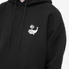 Magenta Men's Whale Plant Hoodie in Black