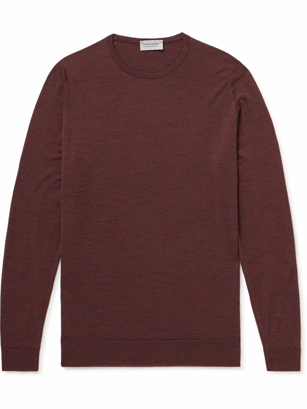 Photo: John Smedley - Slim-Fit Merino Wool Sweater - Burgundy