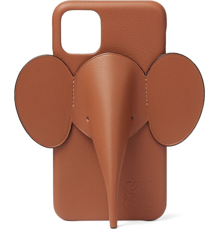 Photo: Loewe - Elephant Full-Grain Leather iPhone 11 Case - Brown