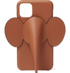 Loewe - Elephant Full-Grain Leather iPhone 11 Case - Brown