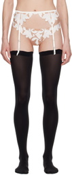 Fleur du Mal White Lily Garter Belt