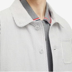 Thom Browne Men's 4 Bar Stripe Seersucker Jacket in Medium Grey