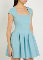 Simkhai Gallagher Piqué Knit Mini Dress Light Blue