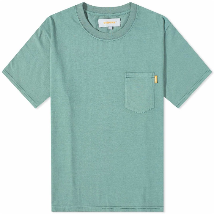 Photo: Checks Downtown Men's Pigment Dyed Pocket T-Shirt in Green