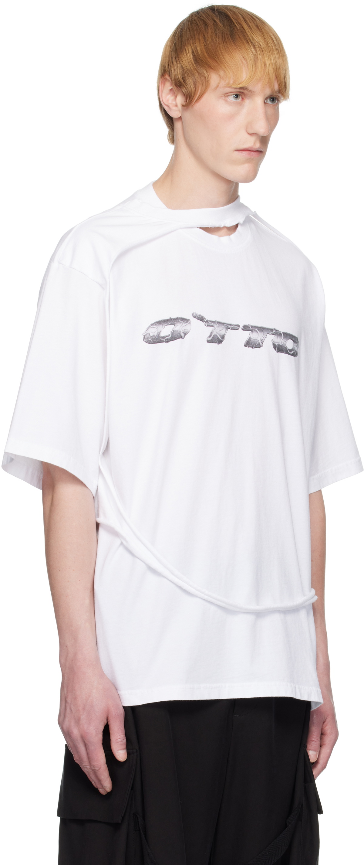Ottolinger White Oversized Flap T-shirt
