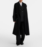 Sportmax Belted oversized virgin wool wrap coat