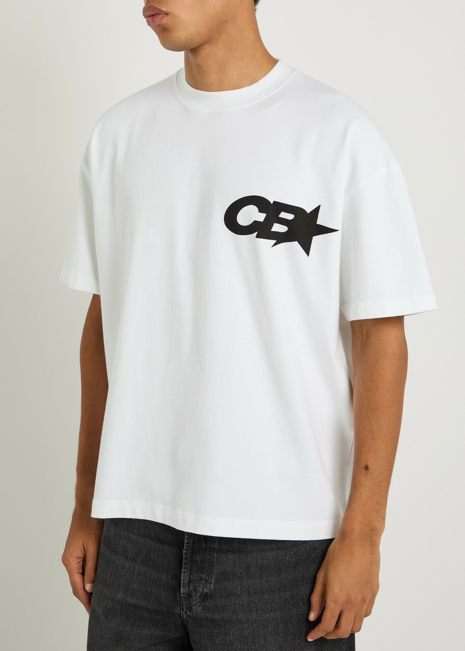 Cole Buxton Star Racing Logo-print Cotton T-shirt White