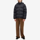 Burberry Men's Check Hood Puffer Jacket in Black/Charcoal