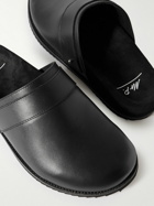Mr P. - Leather Slippers - Black