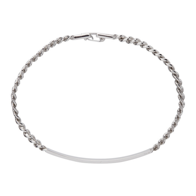 Saint Laurent Silver ID Bracelet