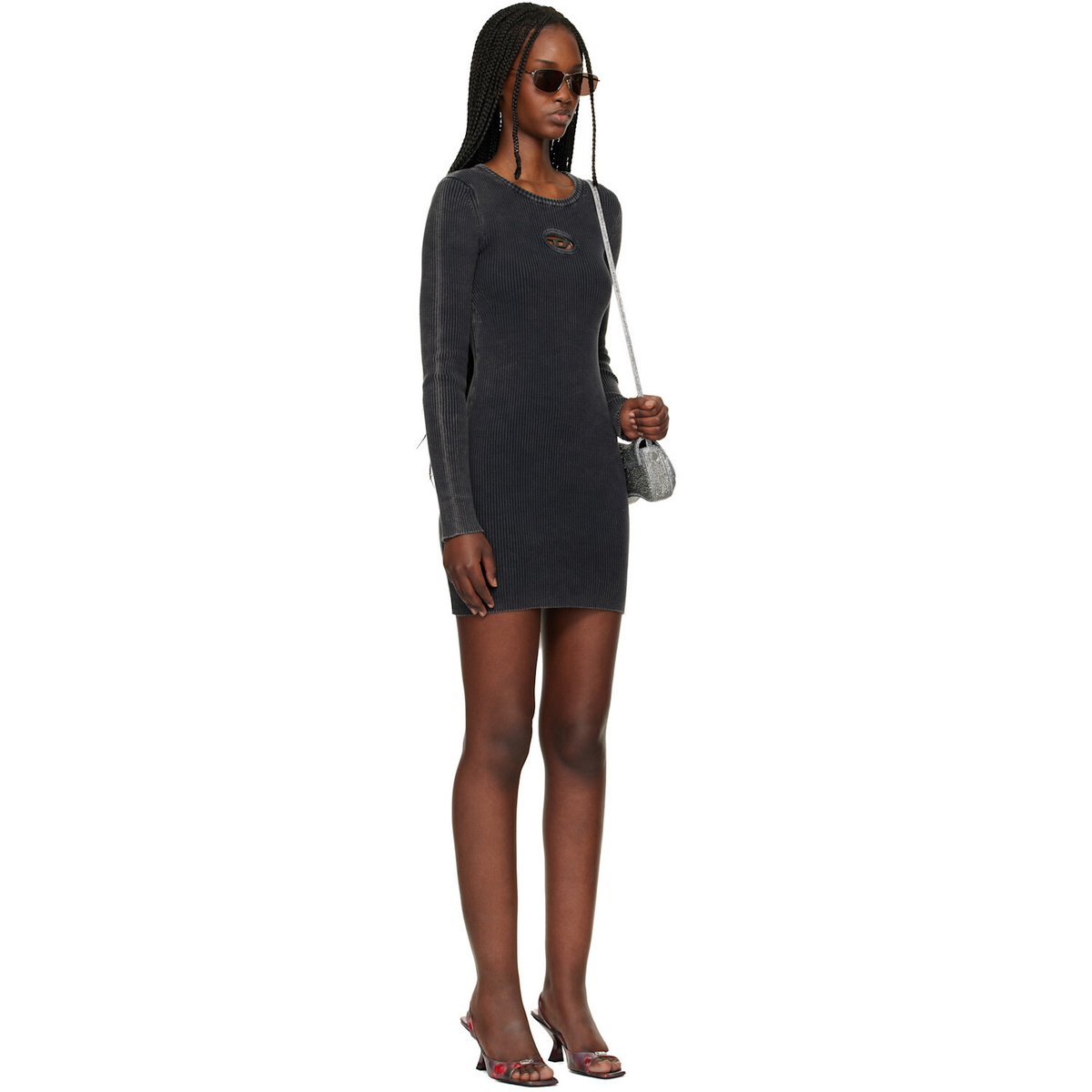 Diesel Gray M-Anchorage-LS Minidress