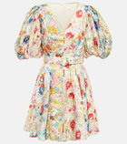 Zimmermann - Clover floral linen minidress