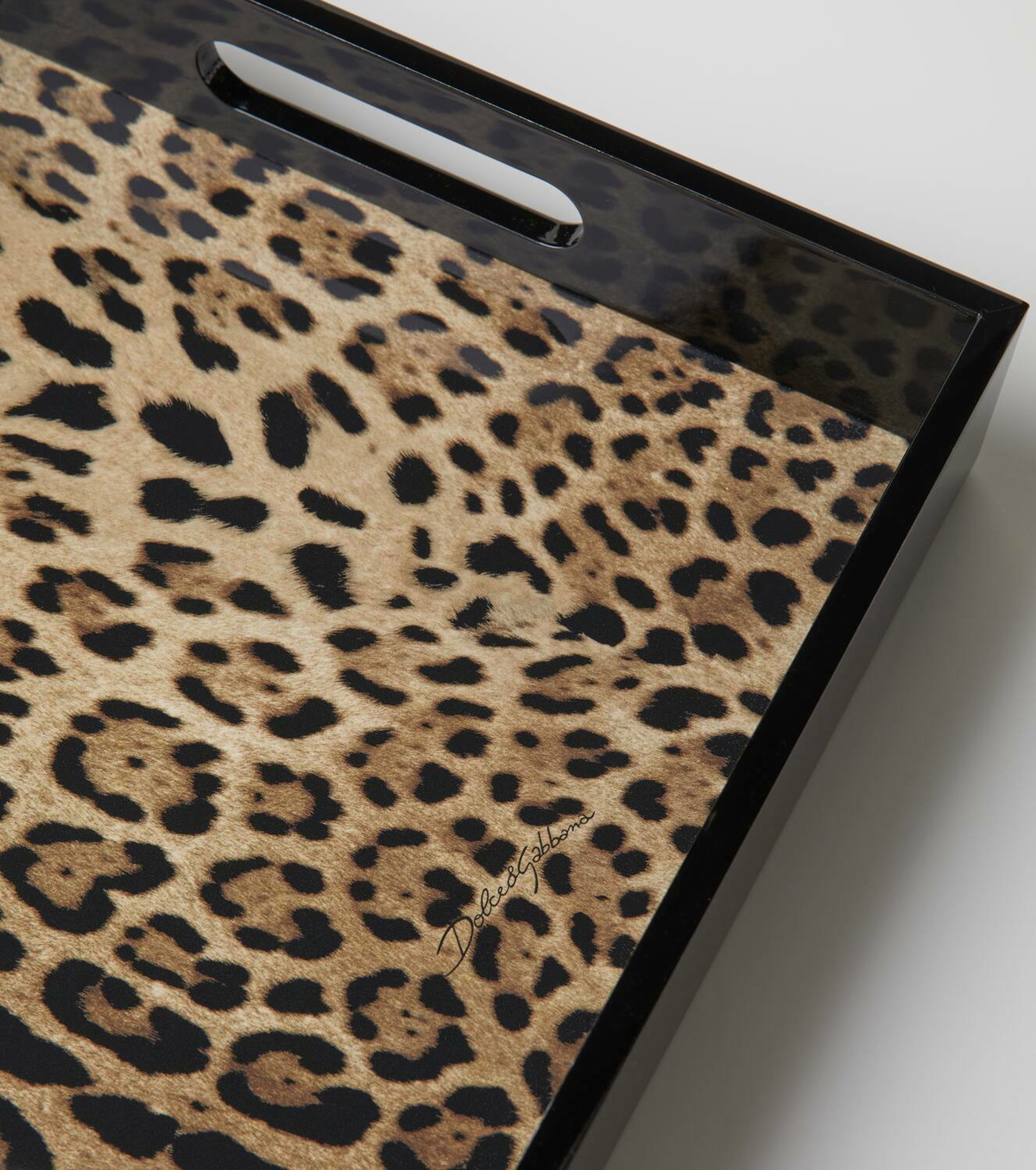 Dolce&Gabbana Casa Leopardo wooden tray