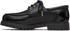 Casablanca Black Leather Boat Shoes