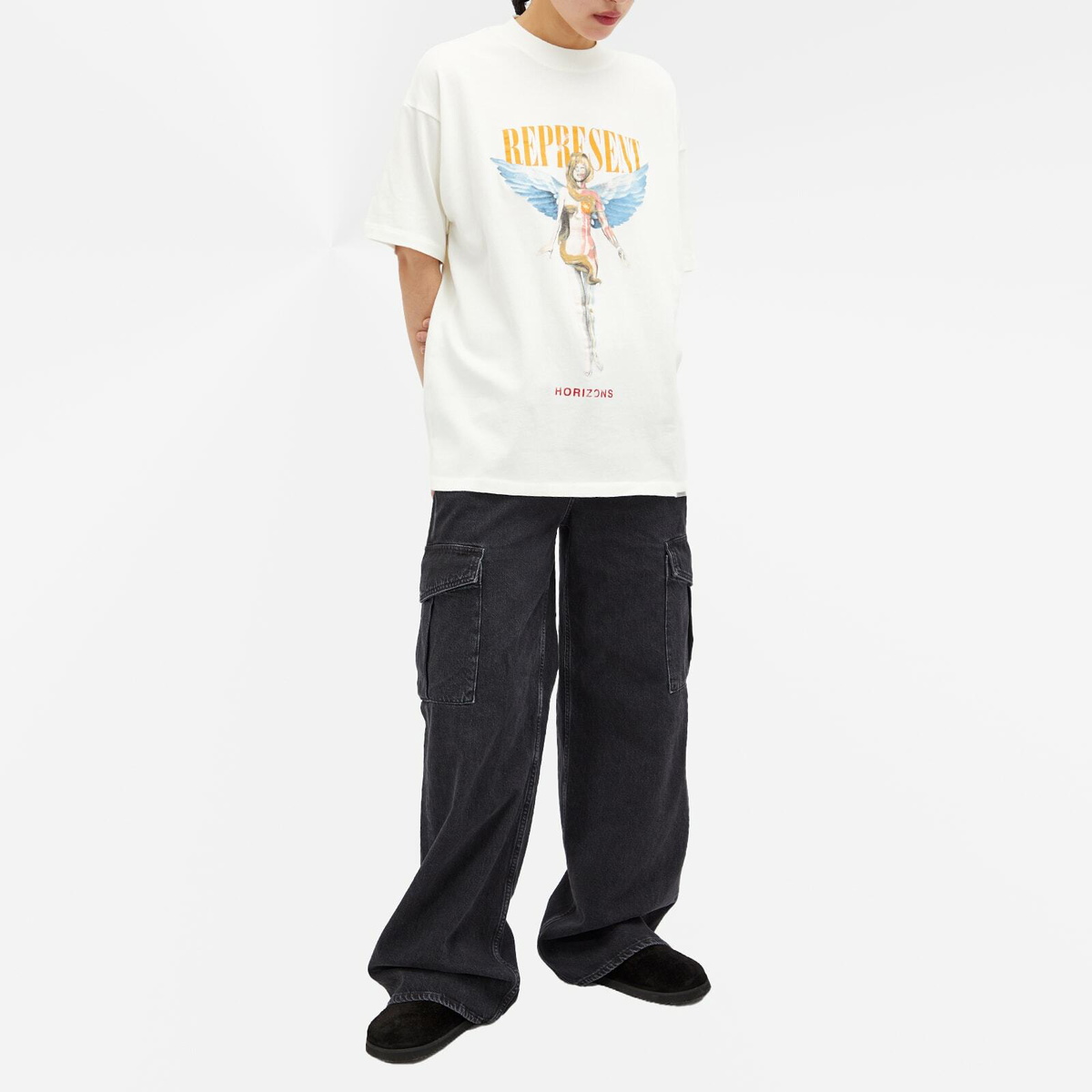 Represent Reborn T-Shirt in Flat White