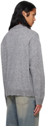 HOPE Gray Preppy Polo Sweater