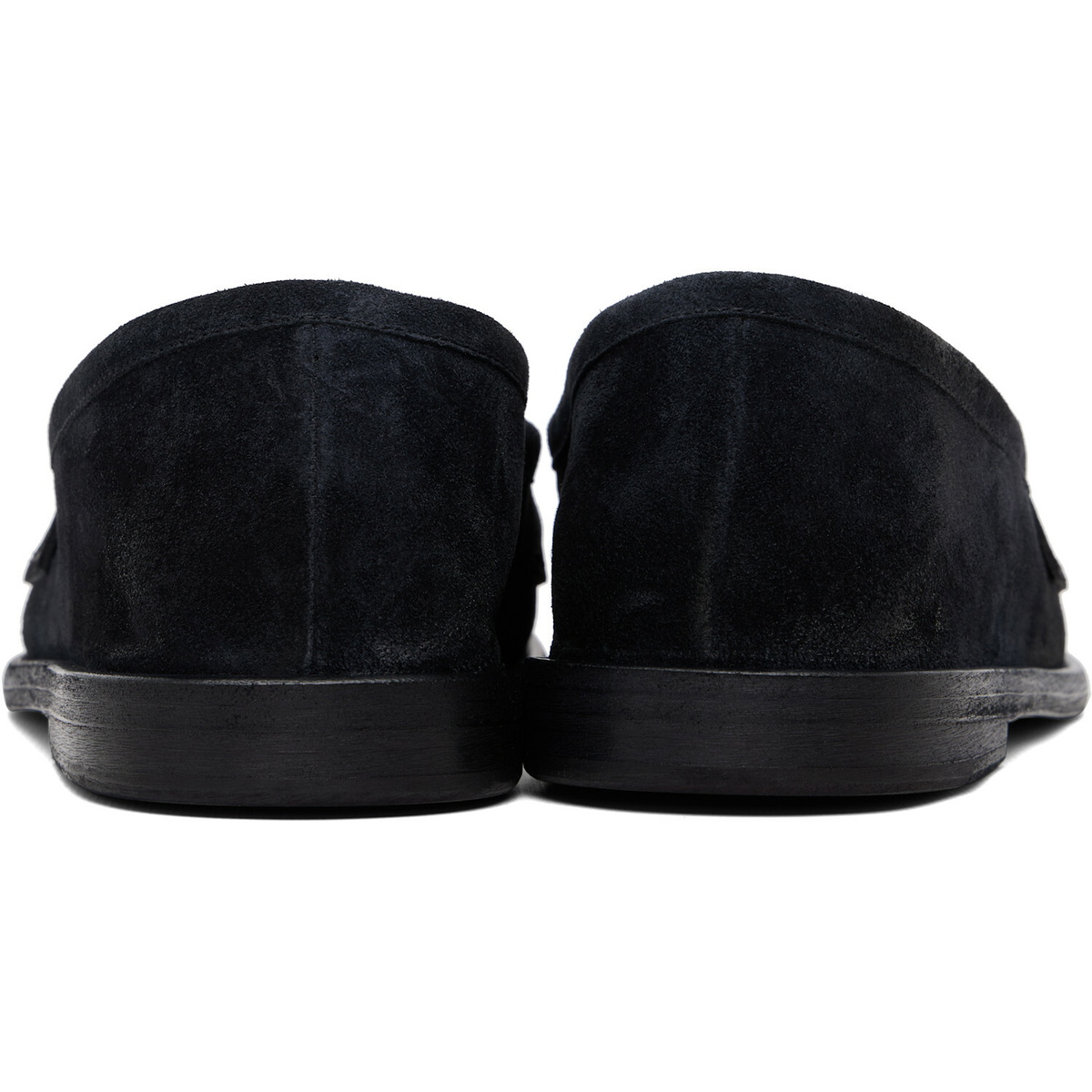 Marsèll Navy Stesa Reversed Leather Loafers