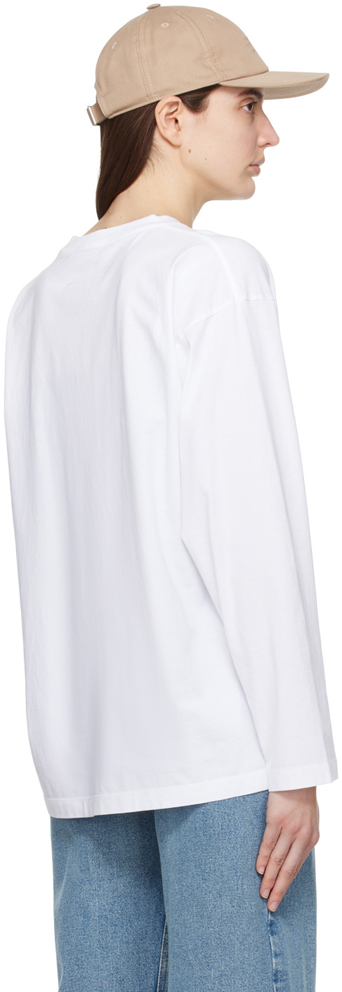 Tシャツ・カットソー MM6 MAISON MARGIELA WHITE T-SHIRT WITH NUMERIC SIGNATURE White Numeric Signature T-shirt by MM6 Maison Margiela on Sale