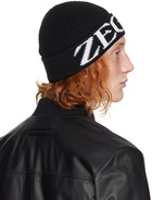 ZEGNA Black Intarsia Beanie