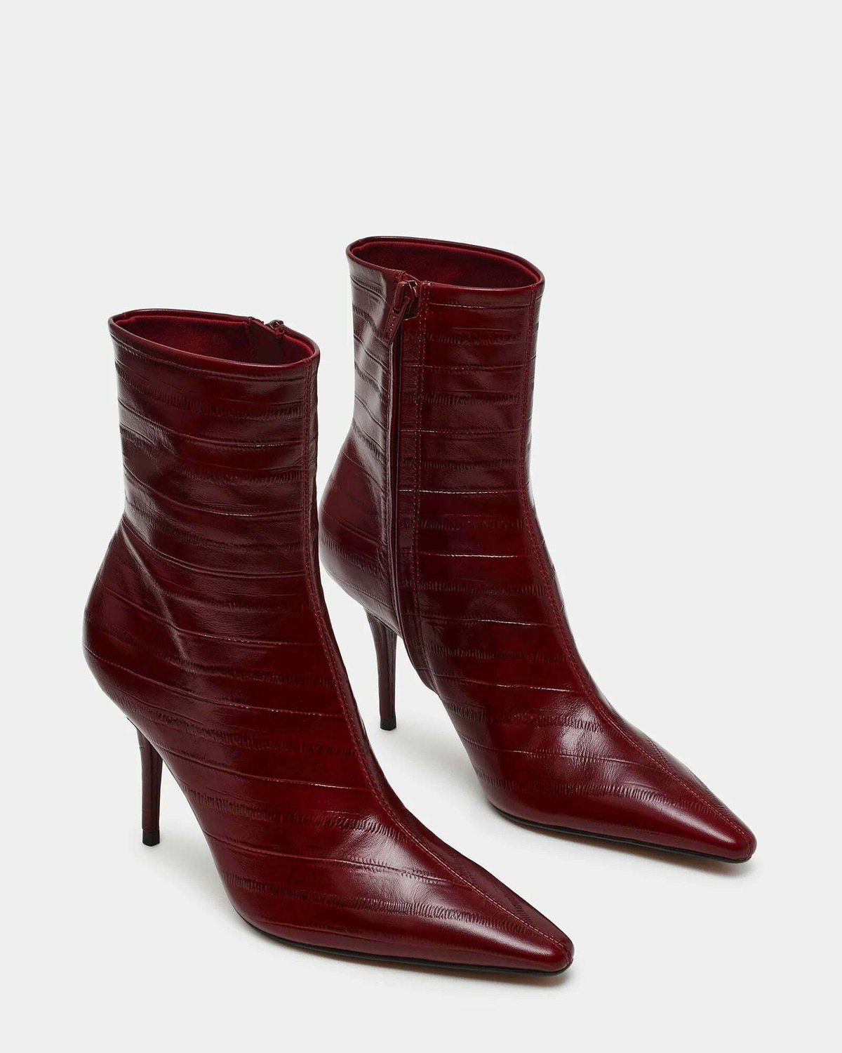 Steve Madden Heleena Booties in Red Exotic